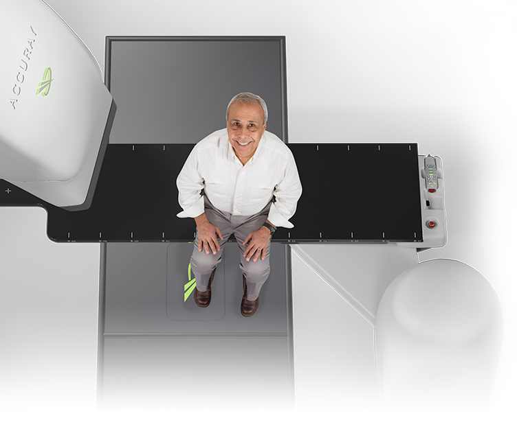 Patient in need of lung Stereotactic Body Radiation Therapy (SBRT) with the Accuray CyberKnife System after receiving